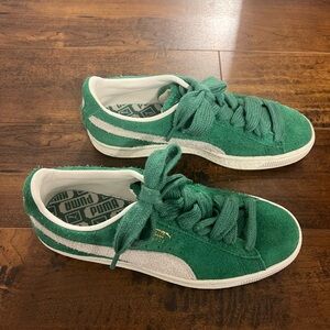 Puma Palermo Emerald Suede Sneakers.